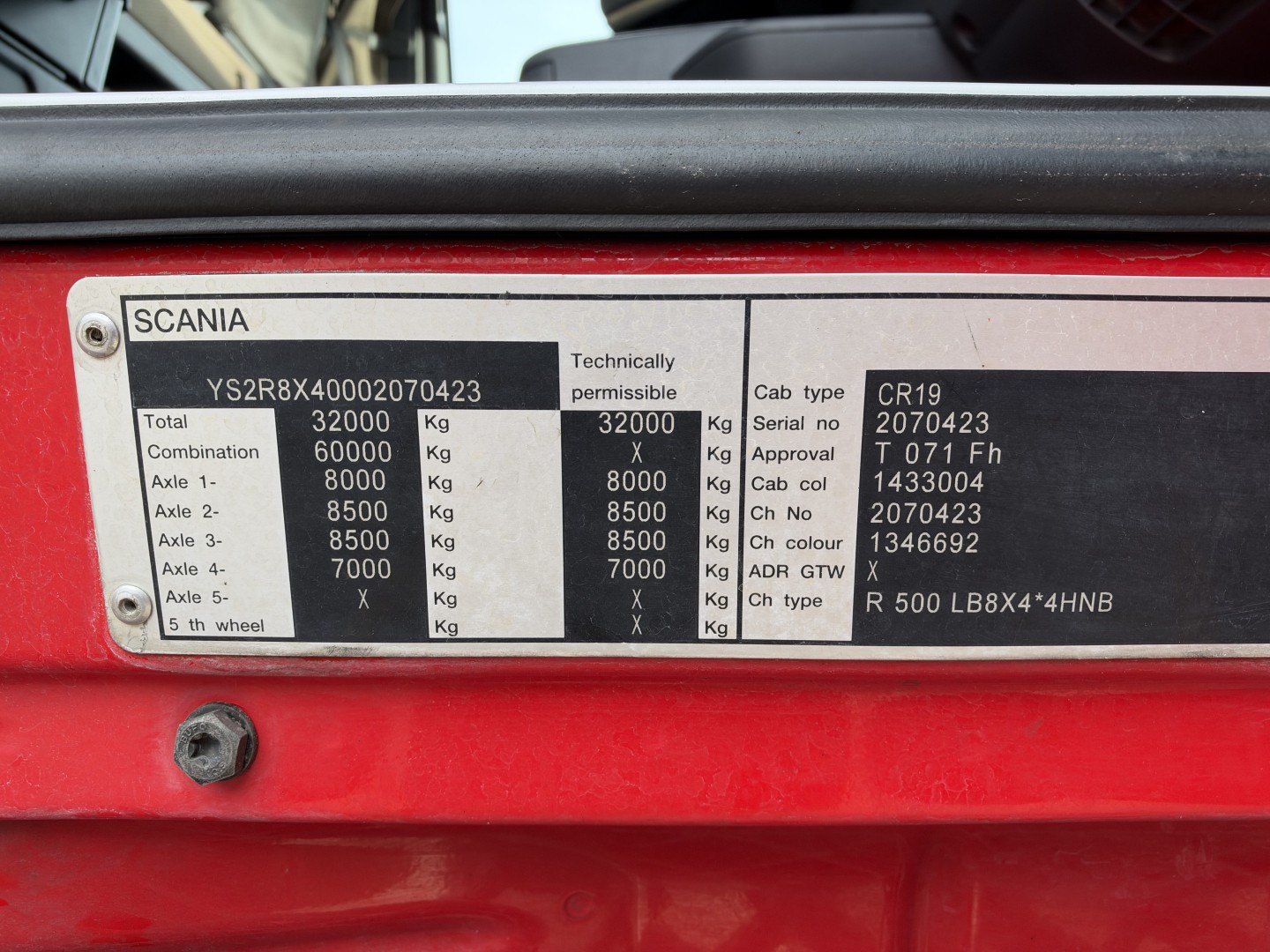 Scania R500 8x4*4 CR19 Highline Wirehejs Euro 5