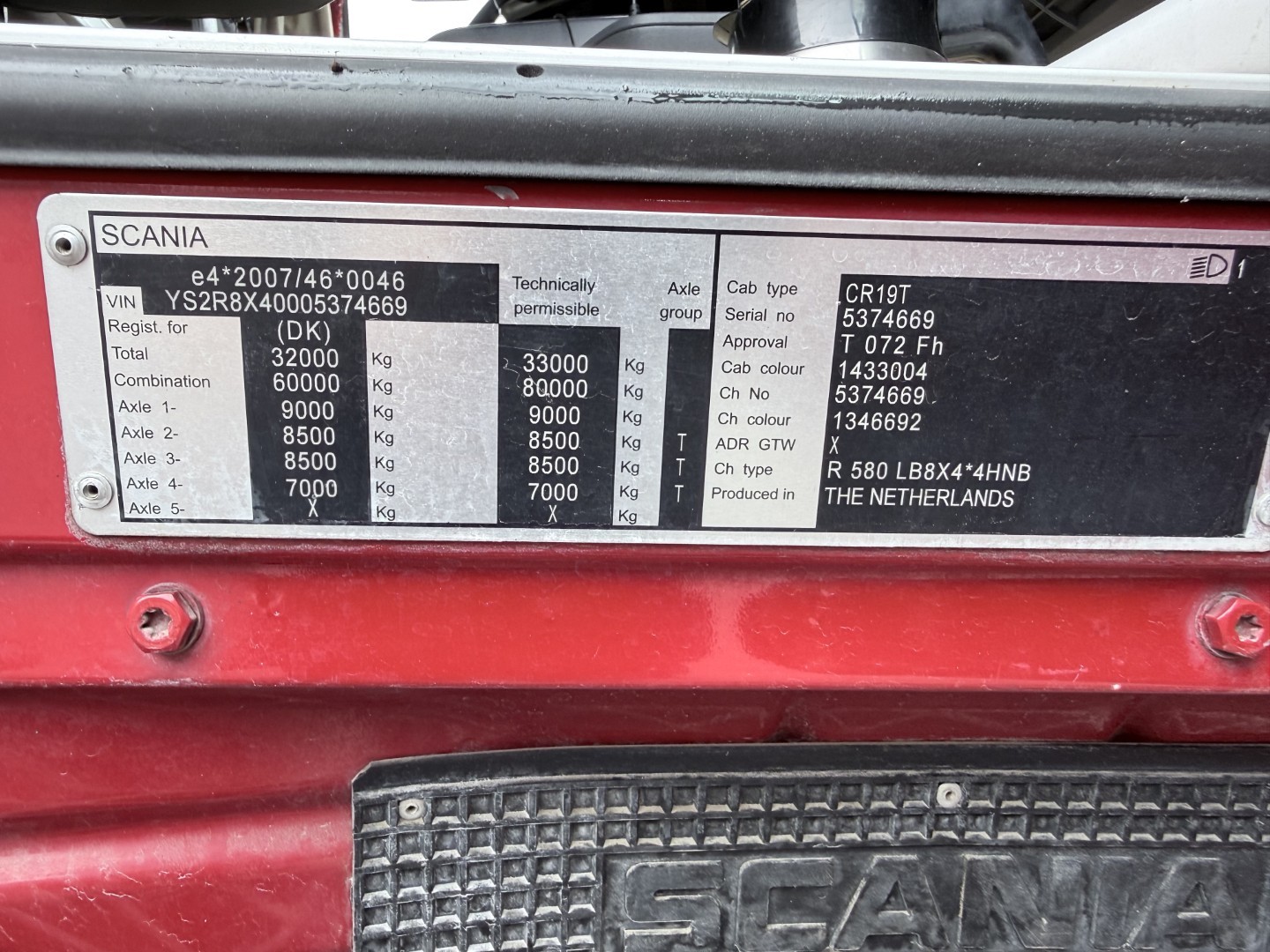 Scania R580 8x4*4 Kesla 21127 Skovbil