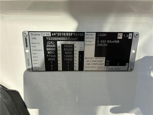 Scania S 590 B6x4NB - NY!
