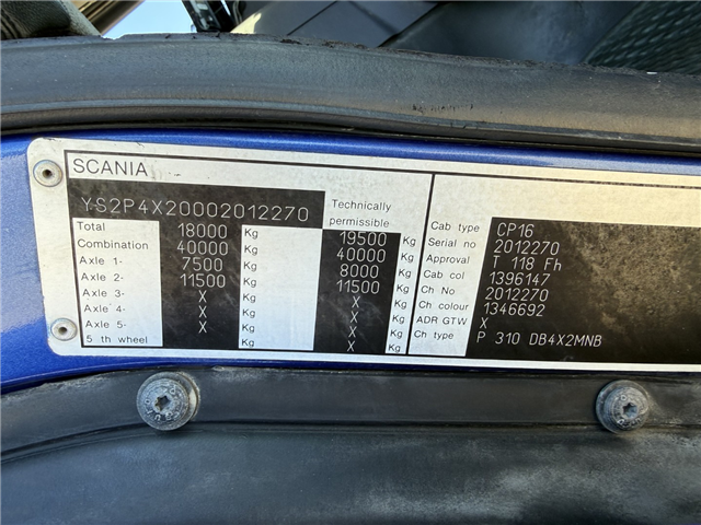 Scania P310 4x2 Hvidtved Larsen Flexline 207 Partikelfilter