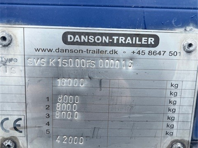 Danson Trailer Curtainsider  + Sliding Roof