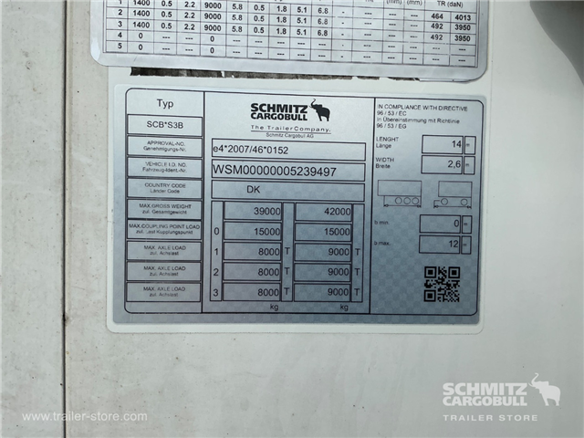 Schmitz Semi Reefer Meat hanging system