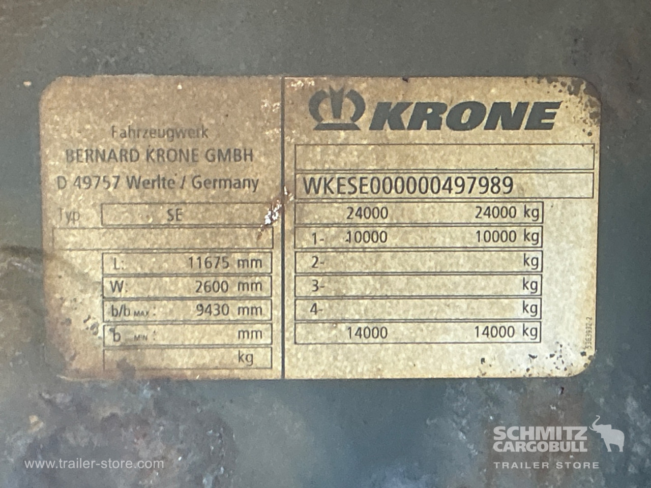 Krone Semi Reefer Standard Lift