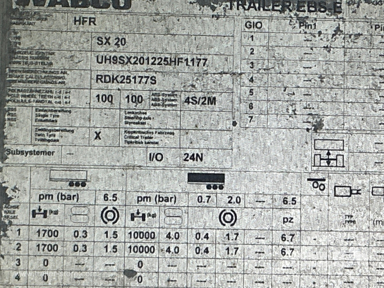 HFR Central axle Curtainsider Standard