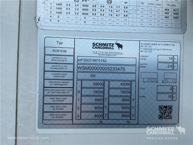 Schmitz Semi Reefer Meat hanging system
