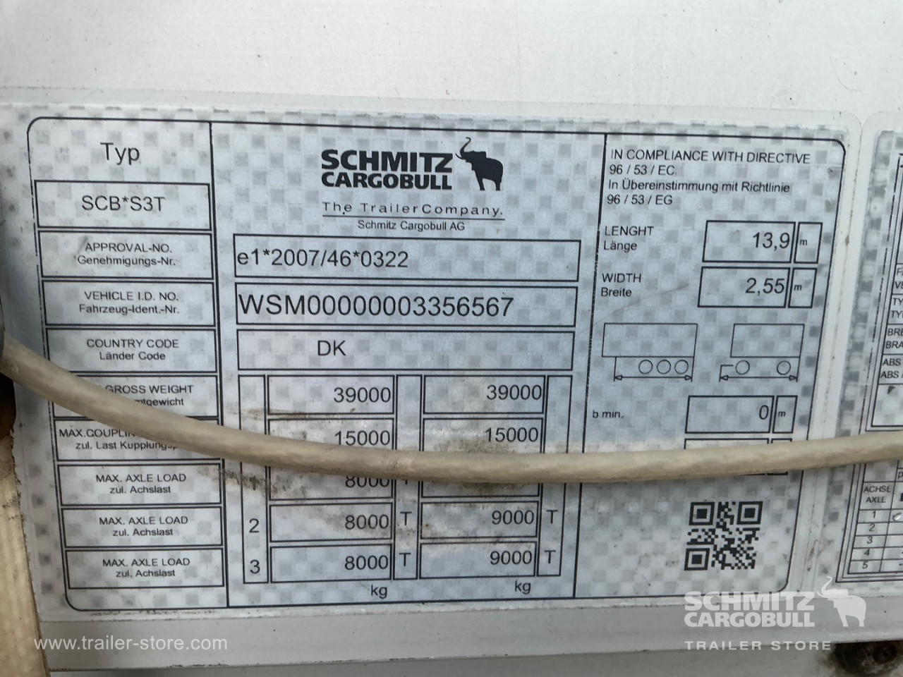 Schmitz Semi Curtainsider Standard , Foldedør højre