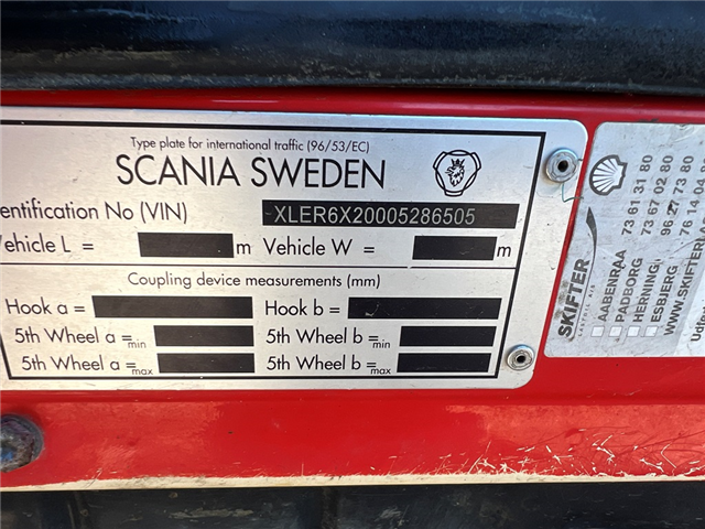 Scania R500 6x2 2900mm Hydr.