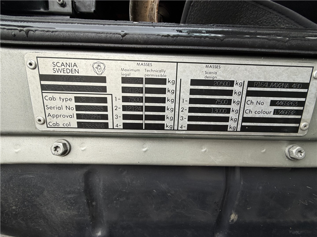 Scania R164/480 V8 4x2 Topline / Retarder