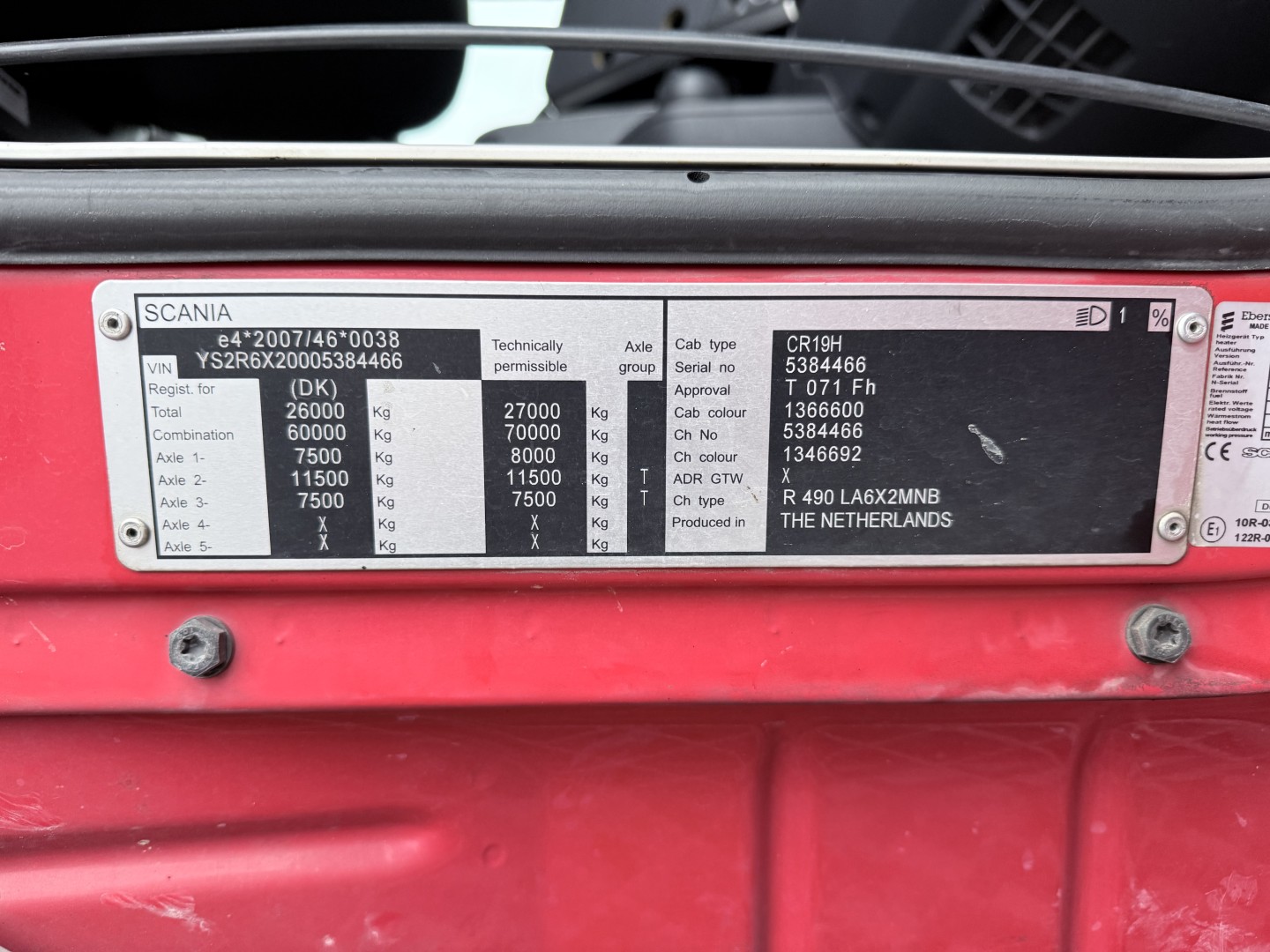 Scania R490 6x2 Highline Hydraulik Euro 6