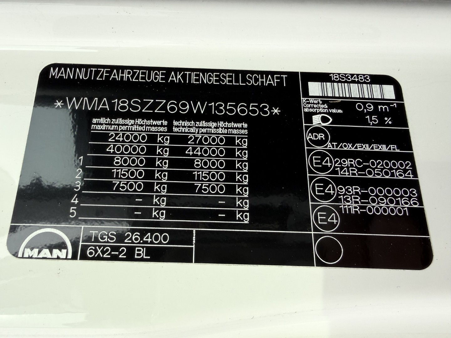 MAN TGS 26.400 6x2*4 19.000 l. Eurotank ADR