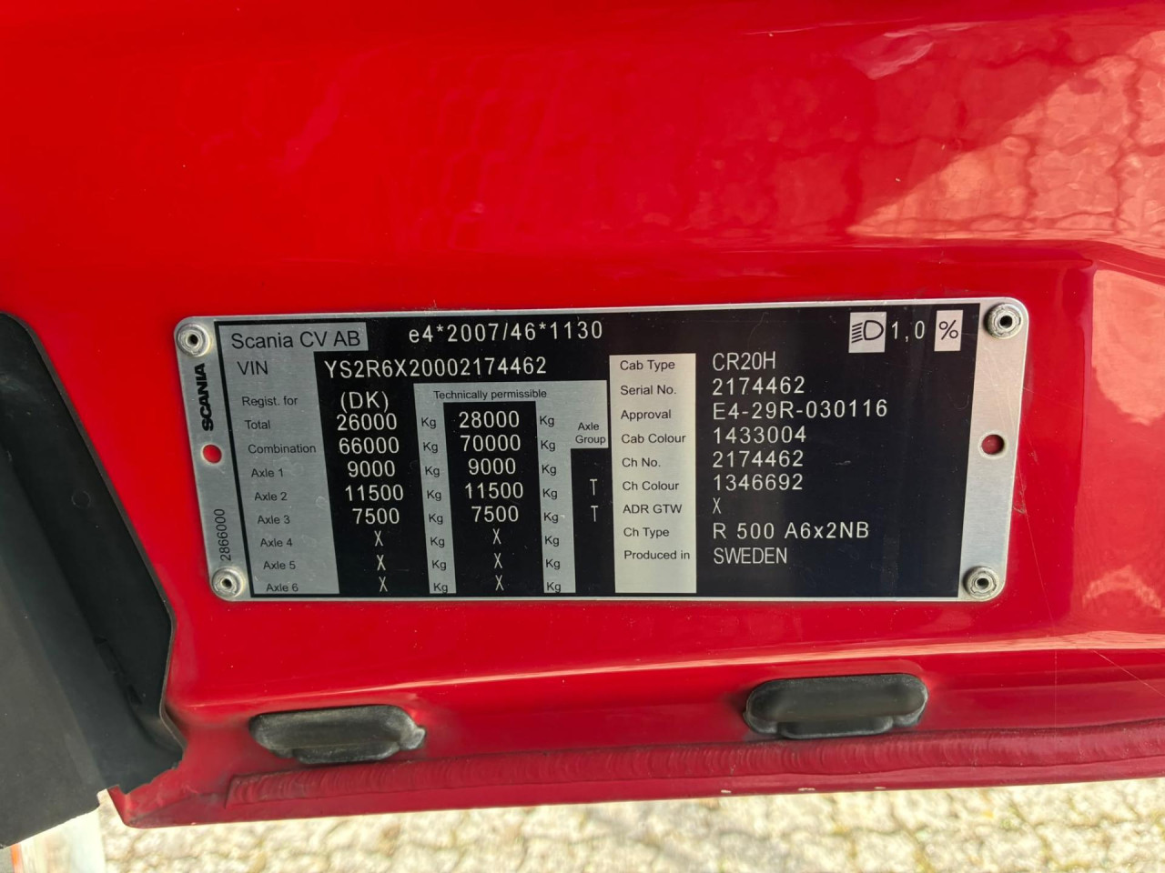 Scania R 500 A6x2NB - HMF kran 2820