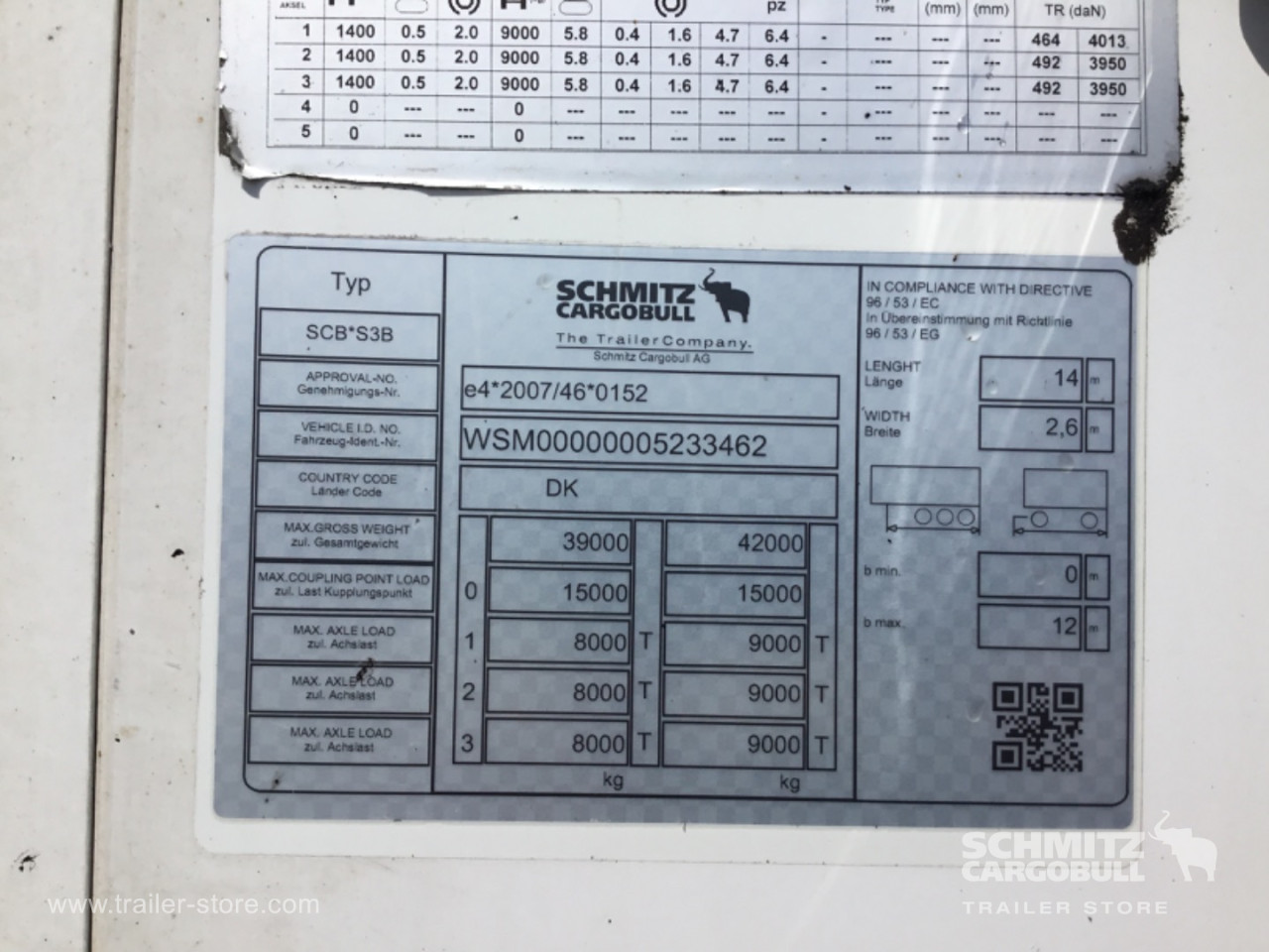 Schmitz Semi Reefer Meat hanging system