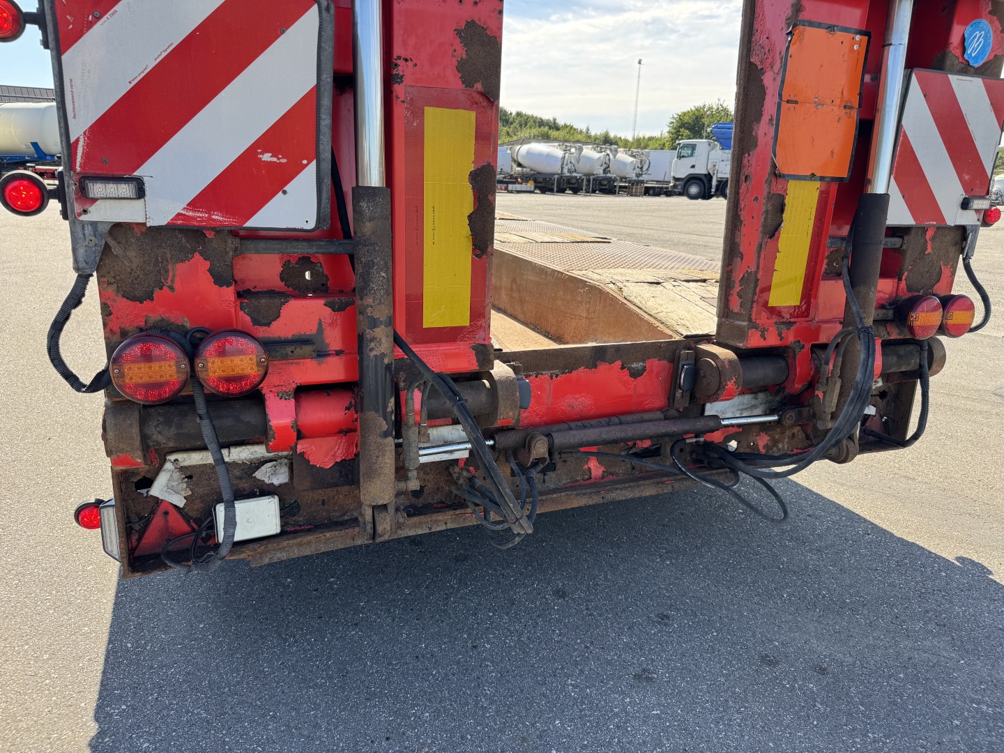 Kel-Berg / Faymonville 4 akslet Udtræks Maskintrailer