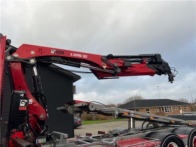 Volvo FM500 Globe Hiab X-Hipro 302 E6 kran og Sawo hejs